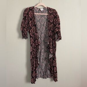Lularoe Textured Geometric Shirley Kimono